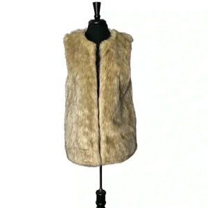 Universal Thread Faux Fur Open Front Vest Size OSFM